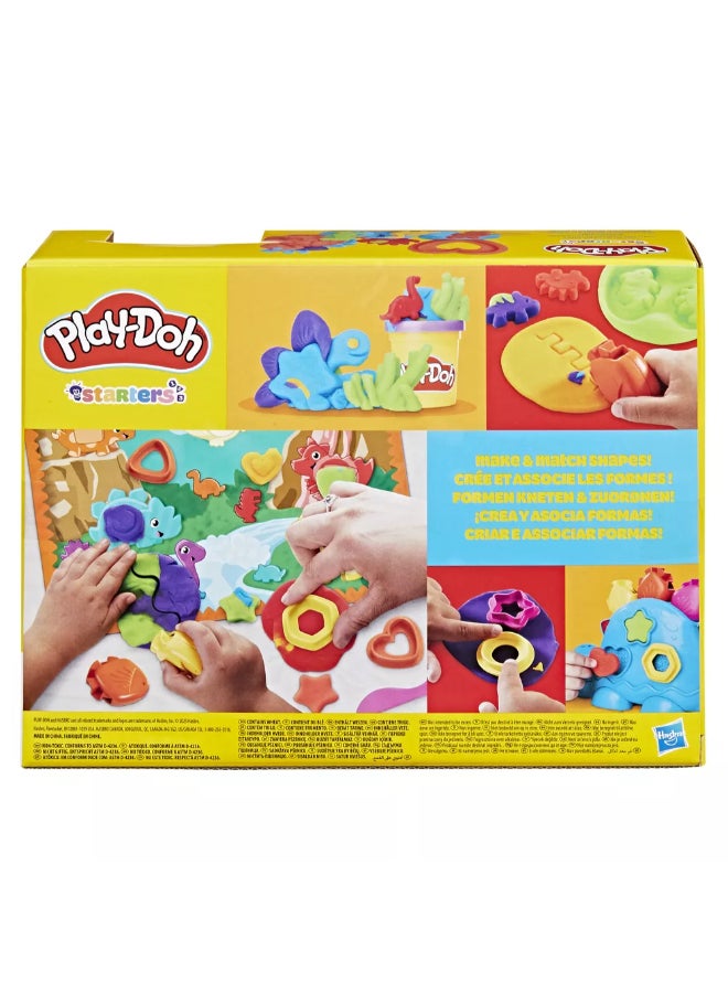 Play-Doh Shapes and Colors Dino Starter Dough Playset Multicolour 21.6 x 27.9 x 7.9 cm HPDG04915L0 - Image 4